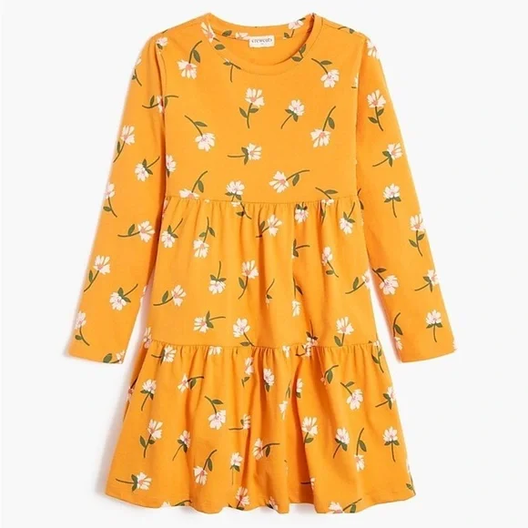 Crewcuts Orange Floral Kids Dress - Picture 1 of 5